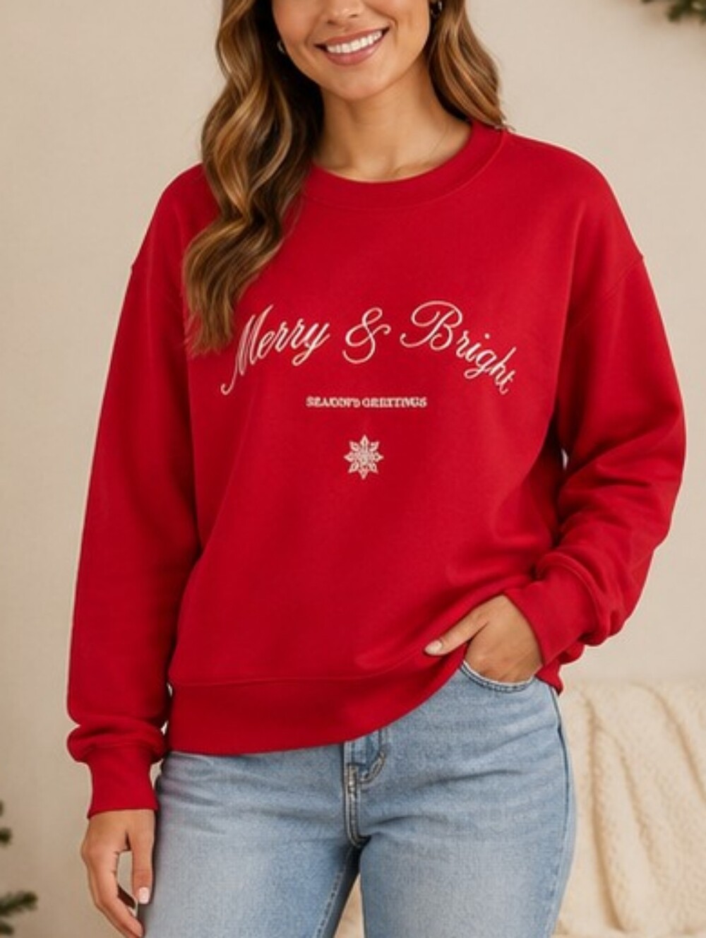 Universal Thread “Merry & Bright” Holiday Sweatshirt Size Small NWT